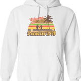 Cheesburger In Paradise 1978 Hoodie - Retro Graphic Pullover Hoodie for Men & Women - White