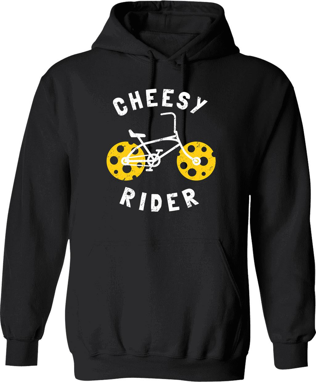 Cheesy Rider - Funny Cheesy Gift Hoodie - Black