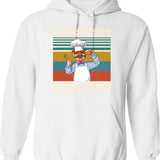 Chef Vert Der Ferk Hoodie - Retro Graphic Pullover Hoodie for Men & Women - White