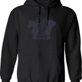 Chess Hoodie - Retro Graphic Pullover Hoodie for Men & Women - Black