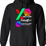 Chex Pulsex Pulsechain Hoodie - Retro Graphic Pullover Hoodie for Men & Women - Black