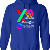 Chex Pulsex Pulsechain Hoodie - Retro Graphic Pullover Hoodie for Men & Women - Blue