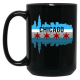 Chicago Skyline Black Coffee Mug, Gift Coffee Mug - Black