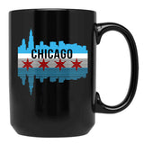 Chicago Skyline Black Coffee Mug, Gift Coffee Mug