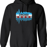 Chicago Skyline Graphic Pullover Hoodie - Black