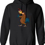 Chicken Joe Is A Vibe Hoodie - Retro Graphic Pullover Hoodie for Men & Women - Black