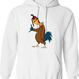 Chicken Joe Is A Vibe Hoodie - Retro Graphic Pullover Hoodie for Men & Women - White