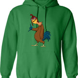 Chicken Joe Is A Vibe Hoodie - Retro Graphic Pullover Hoodie for Men & Women - Green