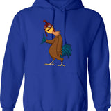Chicken Joe Is A Vibe Hoodie - Retro Graphic Pullover Hoodie for Men & Women - Blue