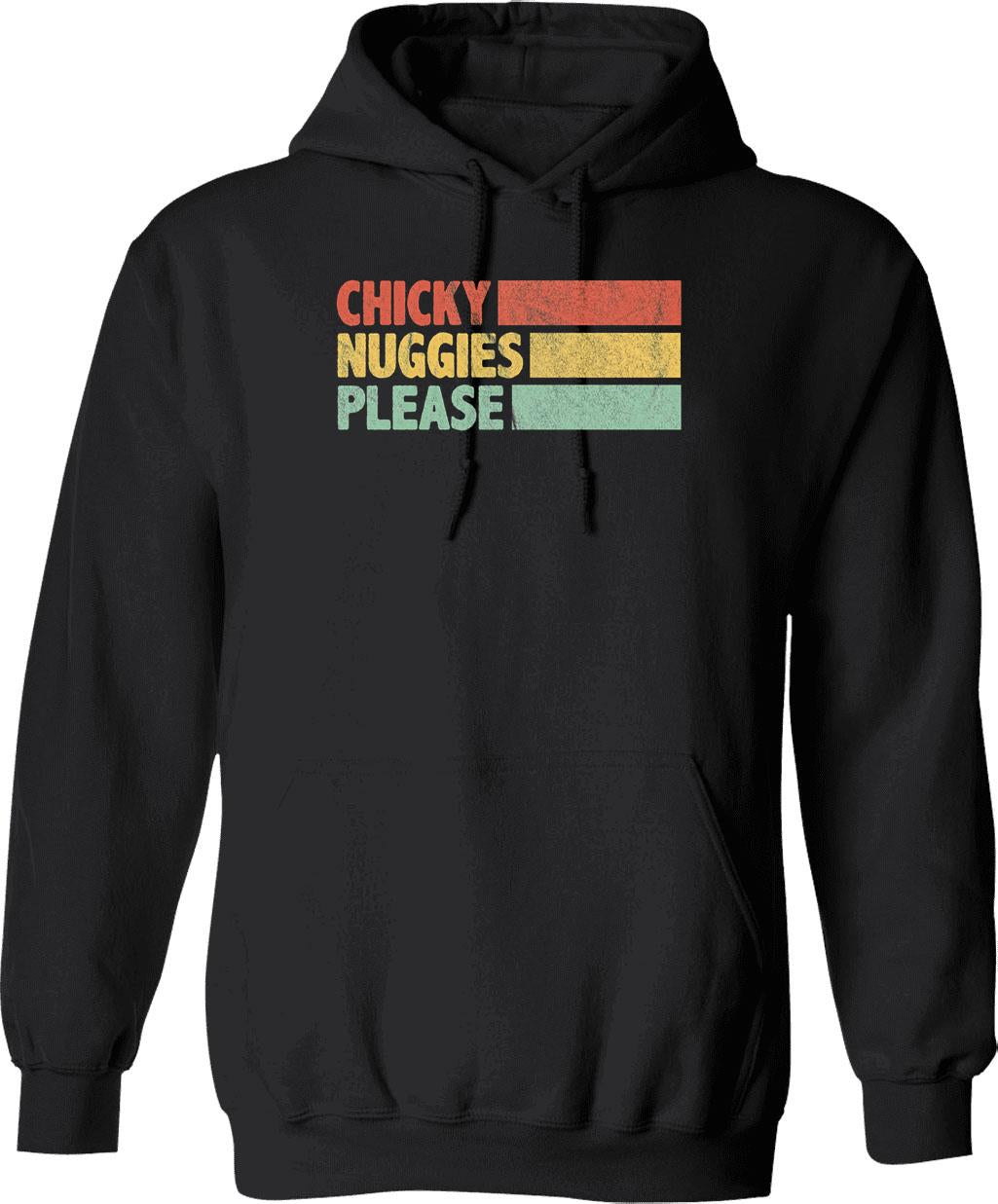 Chicky Nuggies Meme Nuggets Vintage Distressed Hoodie - Black