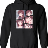Chizuru Graphic Pullover Hoodie - Black