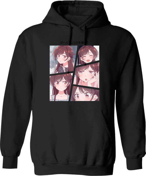 Chizuru Graphic Pullover Hoodie - Black