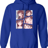Chizuru Graphic Pullover Hoodie - Blue