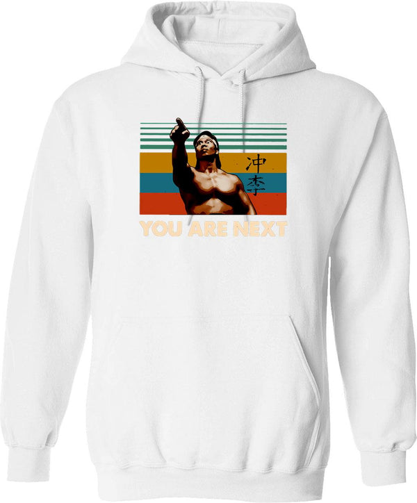 Chong Li You Are Next Vintage Graphic Pullover Hoodie - White
