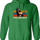 Chong Li You Are Next Vintage Graphic Pullover Hoodie - Green