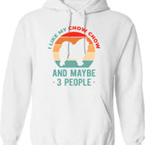 Chow Chow Hoodie - Retro Graphic Pullover Hoodie for Men & Women - White
