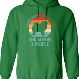 Chow Chow Hoodie - Retro Graphic Pullover Hoodie for Men & Women - Green