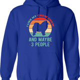 Chow Chow Hoodie - Retro Graphic Pullover Hoodie for Men & Women - Blue