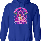 Christmas Kenergy Hoodie - Retro Graphic Pullover Hoodie for Men & Women - Blue