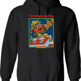 Christmas Safety Hoodie - Retro Graphic Pullover Hoodie for Men & Women - Black