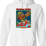 Christmas Safety Hoodie - Retro Graphic Pullover Hoodie for Men & Women - White
