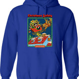 Christmas Safety Hoodie - Retro Graphic Pullover Hoodie for Men & Women - Blue