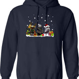 Christmas Hoodie - Retro Graphic Pullover Hoodie for Men & Women - Navy
