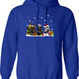 Christmas Hoodie - Retro Graphic Pullover Hoodie for Men & Women - Blue