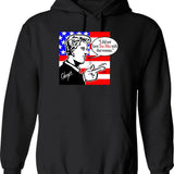 Chuys Bill Graphic Pullover Hoodie - Black