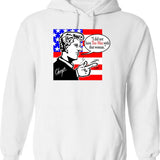 Chuys Bill Graphic Pullover Hoodie - White