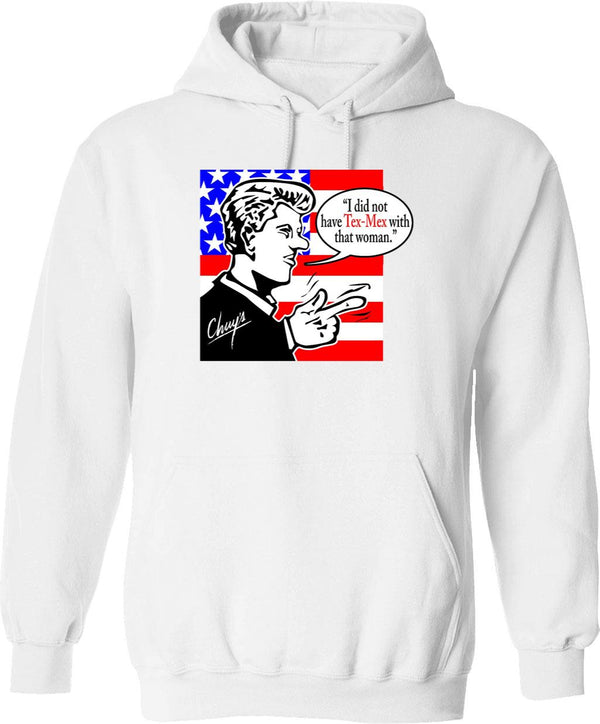 Chuys Bill Graphic Pullover Hoodie - White