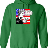 Chuys Bill Graphic Pullover Hoodie - Green