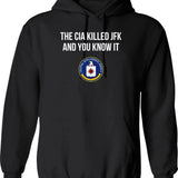 Cia Killed Jfk T-Hoodie Graphic Pullover Hoodie - Black