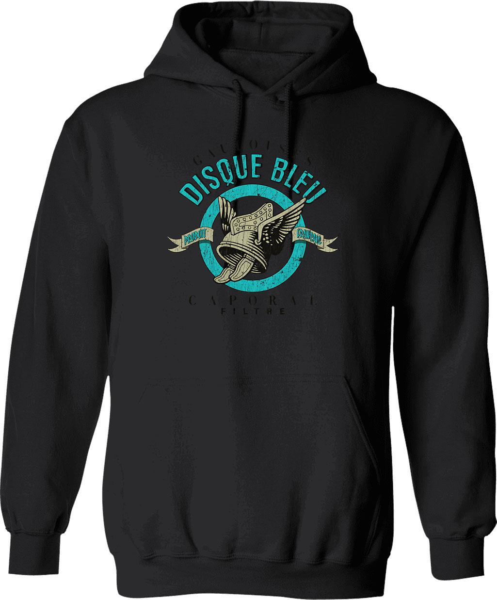 Cigarettes Disque Bleu Filtre 1954 Hoodie - Retro Graphic Pullover Hoodie for Men & Women - Black