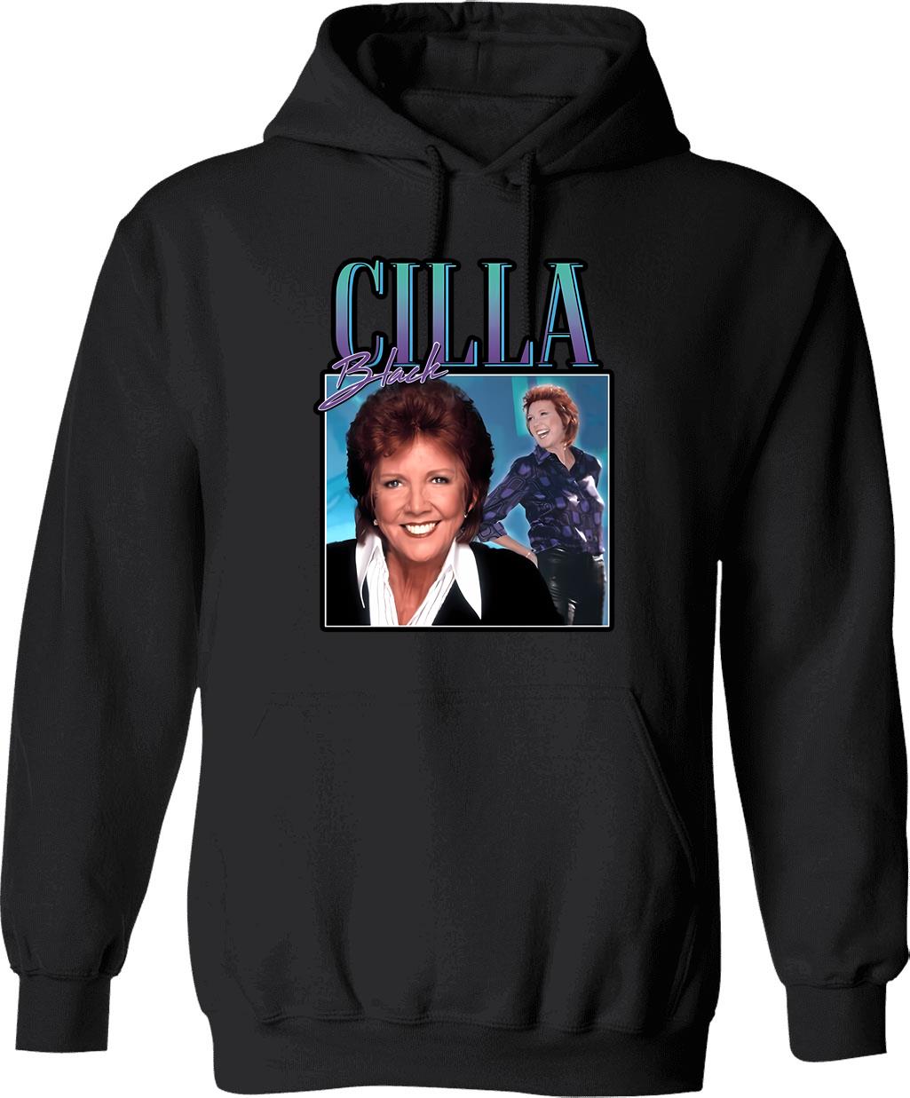 Cilla Black Homage Funny Uk Tv Legend 80's 90's Retro Hoodie - Black