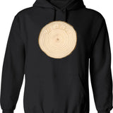 Circle Line Hoodie - Retro Graphic Pullover Hoodie for Men & Women - Black