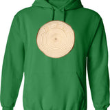 Circle Line Hoodie - Retro Graphic Pullover Hoodie for Men & Women - Green
