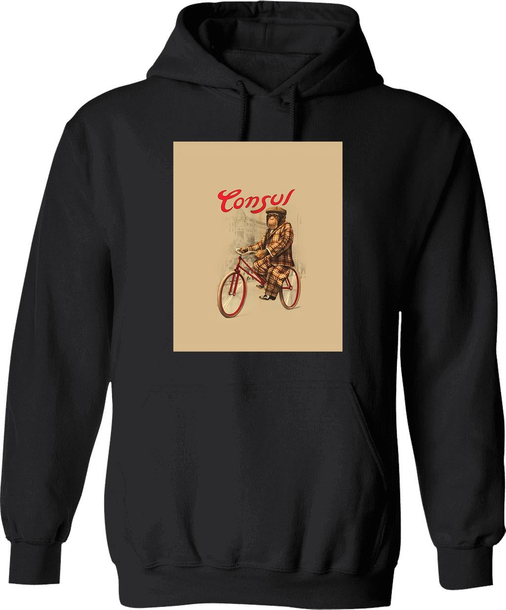 Circus Series Consul The Chimp Riding A Bike Hoodie - Black