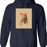 Circus Series Consul The Chimp Riding A Bike Hoodie - Navy