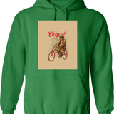Circus Series Consul The Chimp Riding A Bike Hoodie - Green