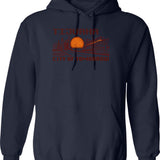 City Of Tomorrow Hoodie - Retro Graphic Pullover Hoodie for Men & Women - Navy