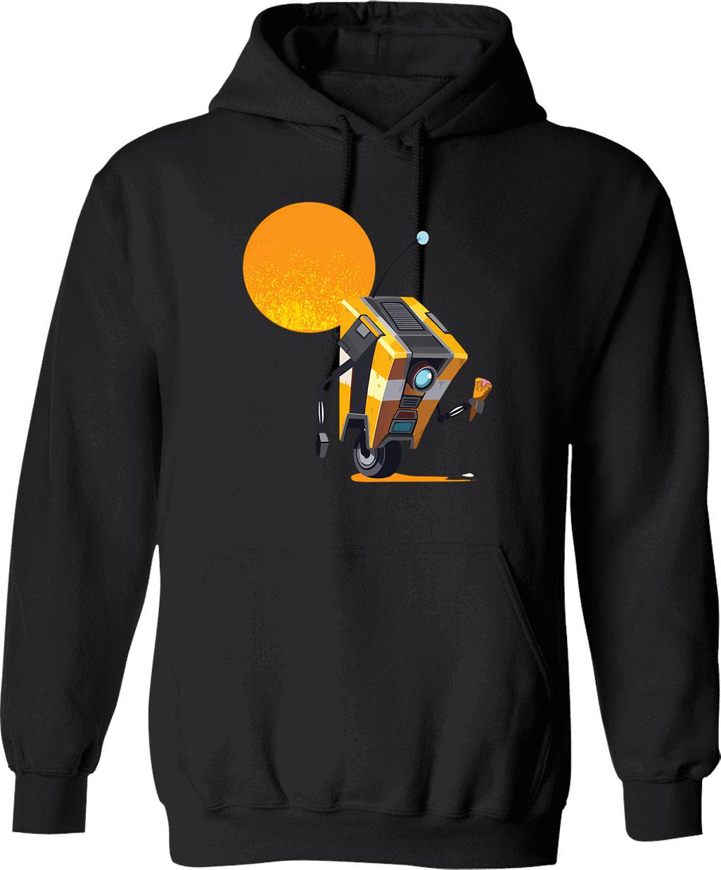 Claptrap Hoodie - Retro Graphic Pullover Hoodie for Men & Women - Black