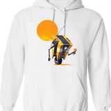 Claptrap Hoodie - Retro Graphic Pullover Hoodie for Men & Women - White