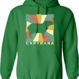 Classic Capybara Lover Vintage Retro Animal Hoodie - Green