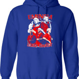 Classic Era Hoodie - Retro Graphic Pullover Hoodie for Men & Women - Blue