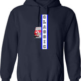 Classic Mini Cooper Hoodie - Retro Graphic Pullover Hoodie for Men & Women - Navy