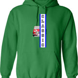Classic Mini Cooper Hoodie - Retro Graphic Pullover Hoodie for Men & Women - Green