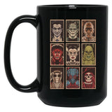 Classic Monsters (3) 4 Black Coffee Mug, Gift Coffee Mug - Black