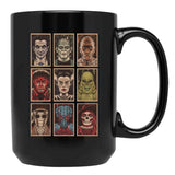 Classic Monsters (3) 4 Black Coffee Mug, Gift Coffee Mug