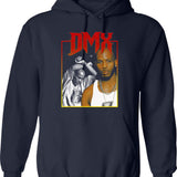 Classic Rap 90s Classic Hoodie - Retro Graphic Pullover Hoodie for Men & Women - Navy